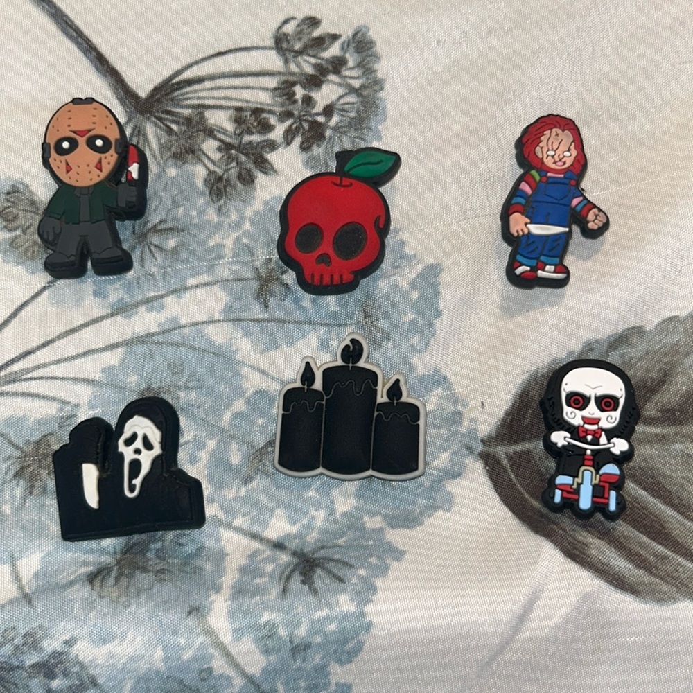 5 for $15! Horror croc charms